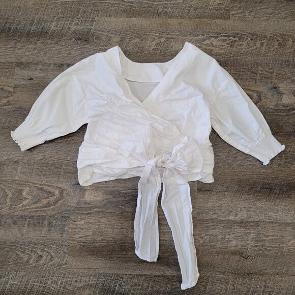 BABATON | Aritzia Thenardier Wrap Blouse Top | Sz. XXS - Picture 3 of 6